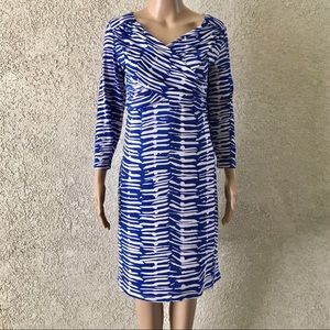 Sexy stretchy cobalt blue & ivory white NWT dress